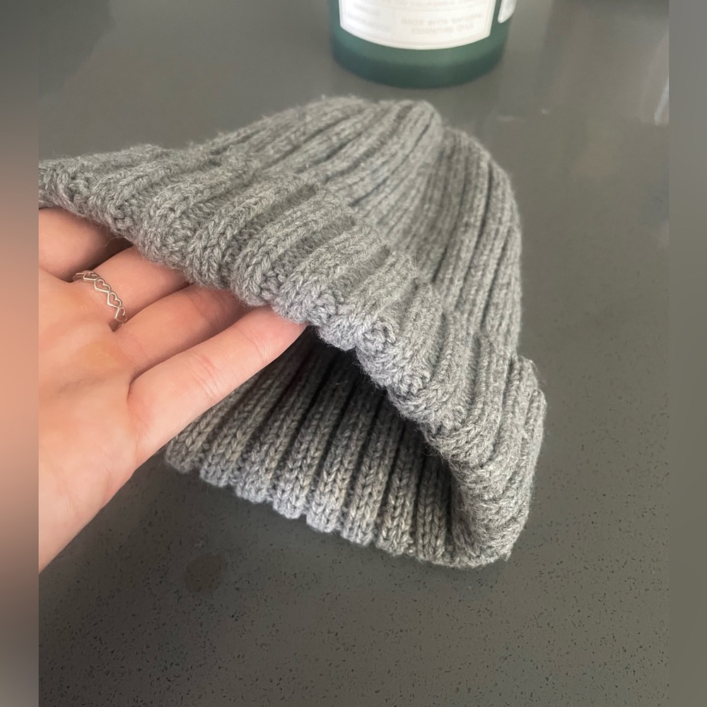 Cotton On Grey Ribbed Beanie - Picture 9 of 10